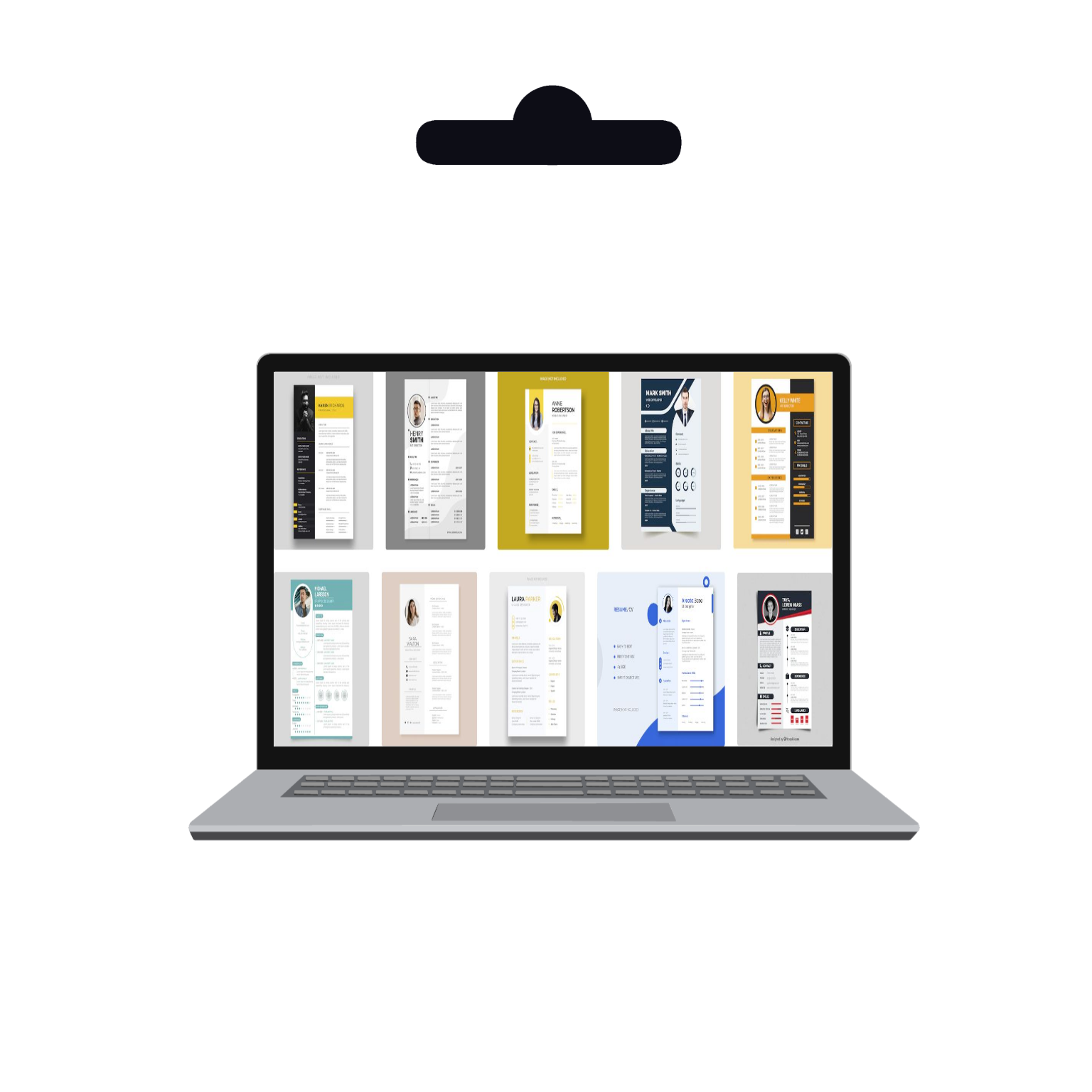 Picsart_24-07-30_17-41-18-410 Minimalist 10Cv Resume Template Vector - Image 1